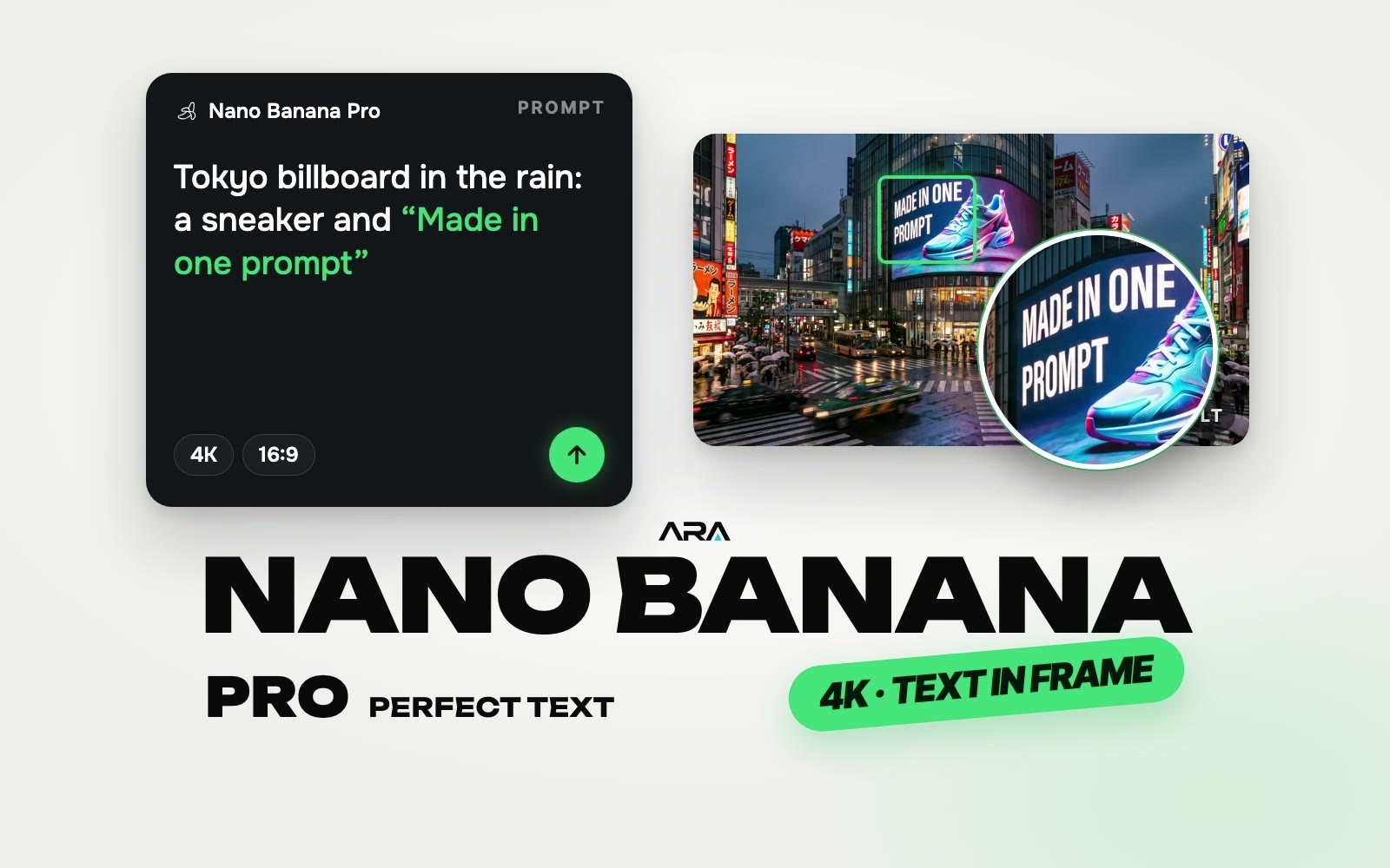 NANO BANANA PRO — Flawless text in the frame, up to 4K