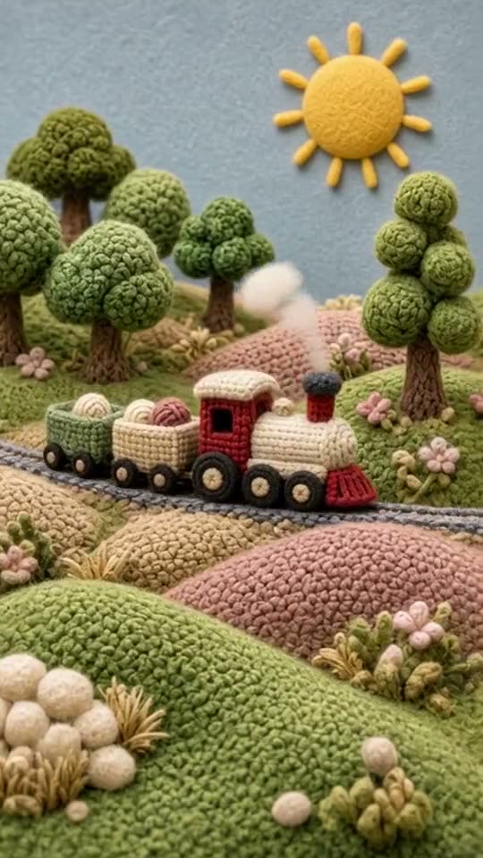 Knitted world — Grok Imagine
